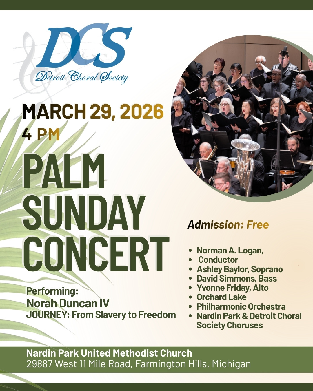 Palm Sunday Announcement 2026